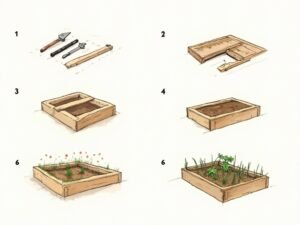 Cedar raised garden bed